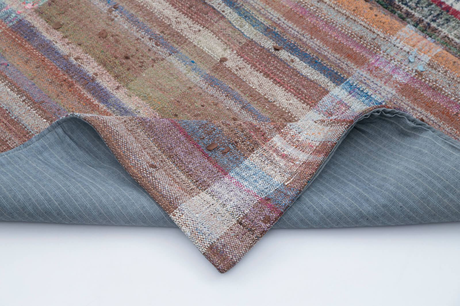 Handmade Patchwork Area Rug – Grey Cotton Wool Rug 6x10 Feet Classic Style