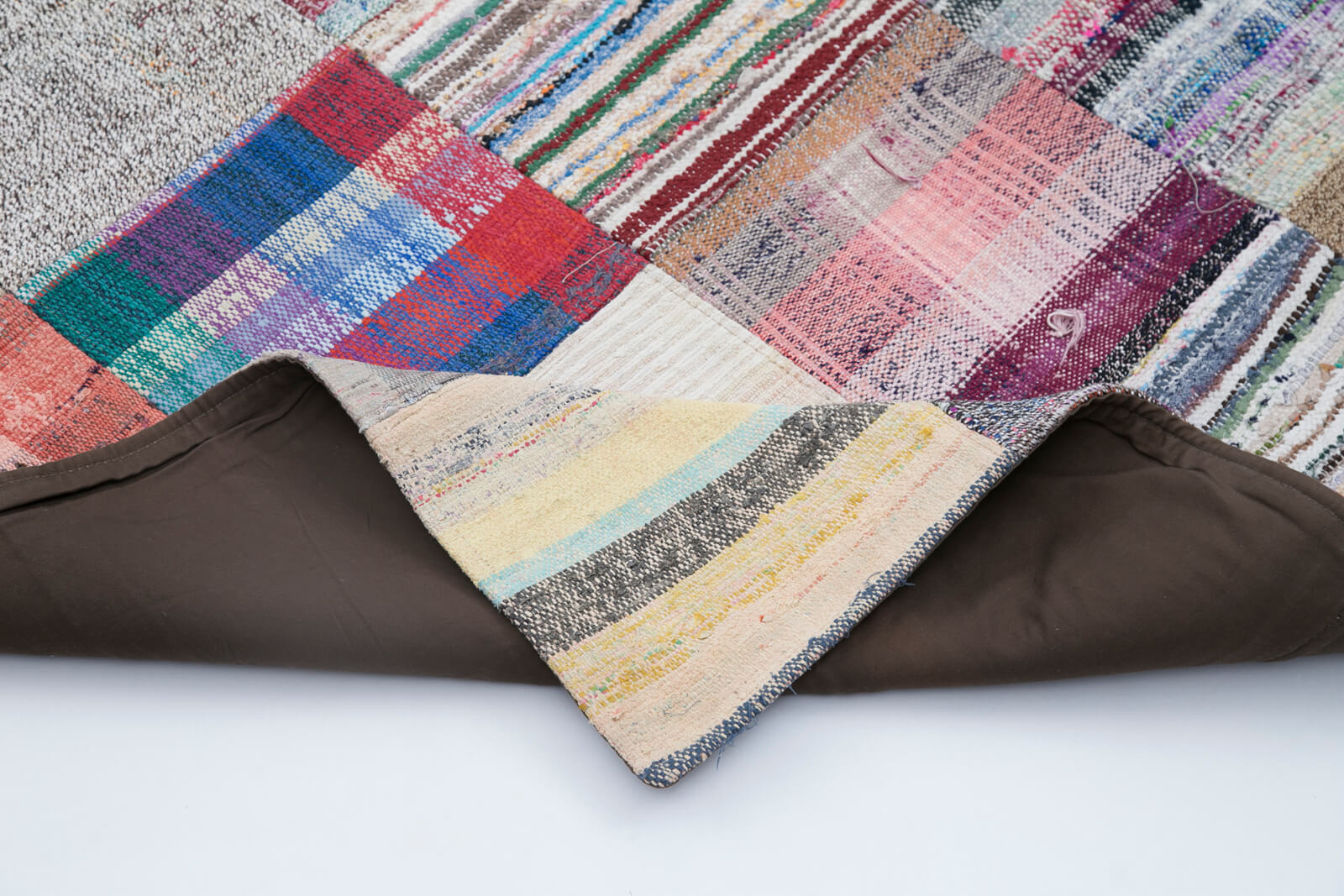 Handmade Patchwork Rug - Kirk Yama Grey Cotton Wool Carpet 6'11''x9'10''