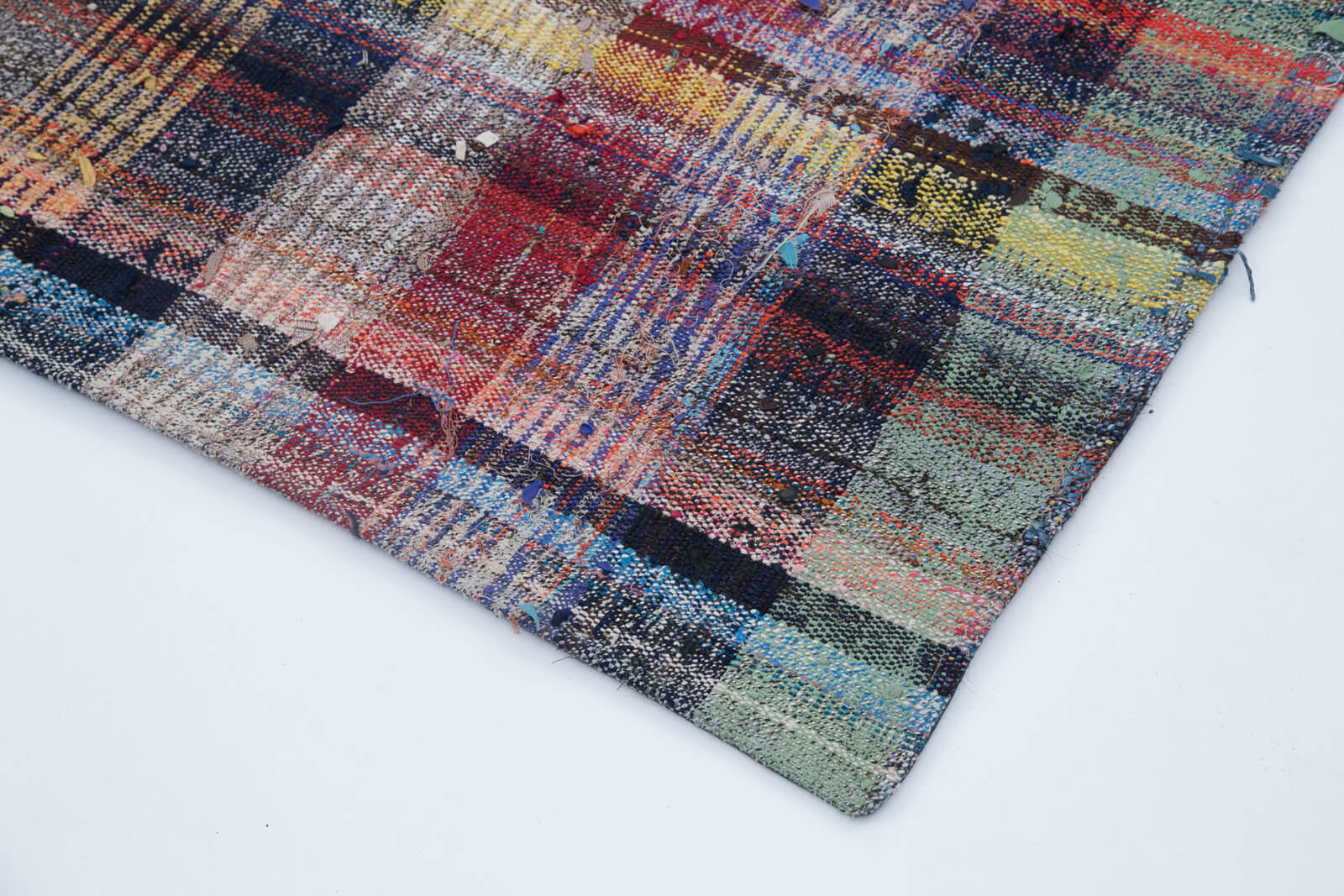 Handmade Patchwork Rug - Grey Cotton Wool Area Rug 5'11'' x 8'11'' | Artisan Woven Carpet