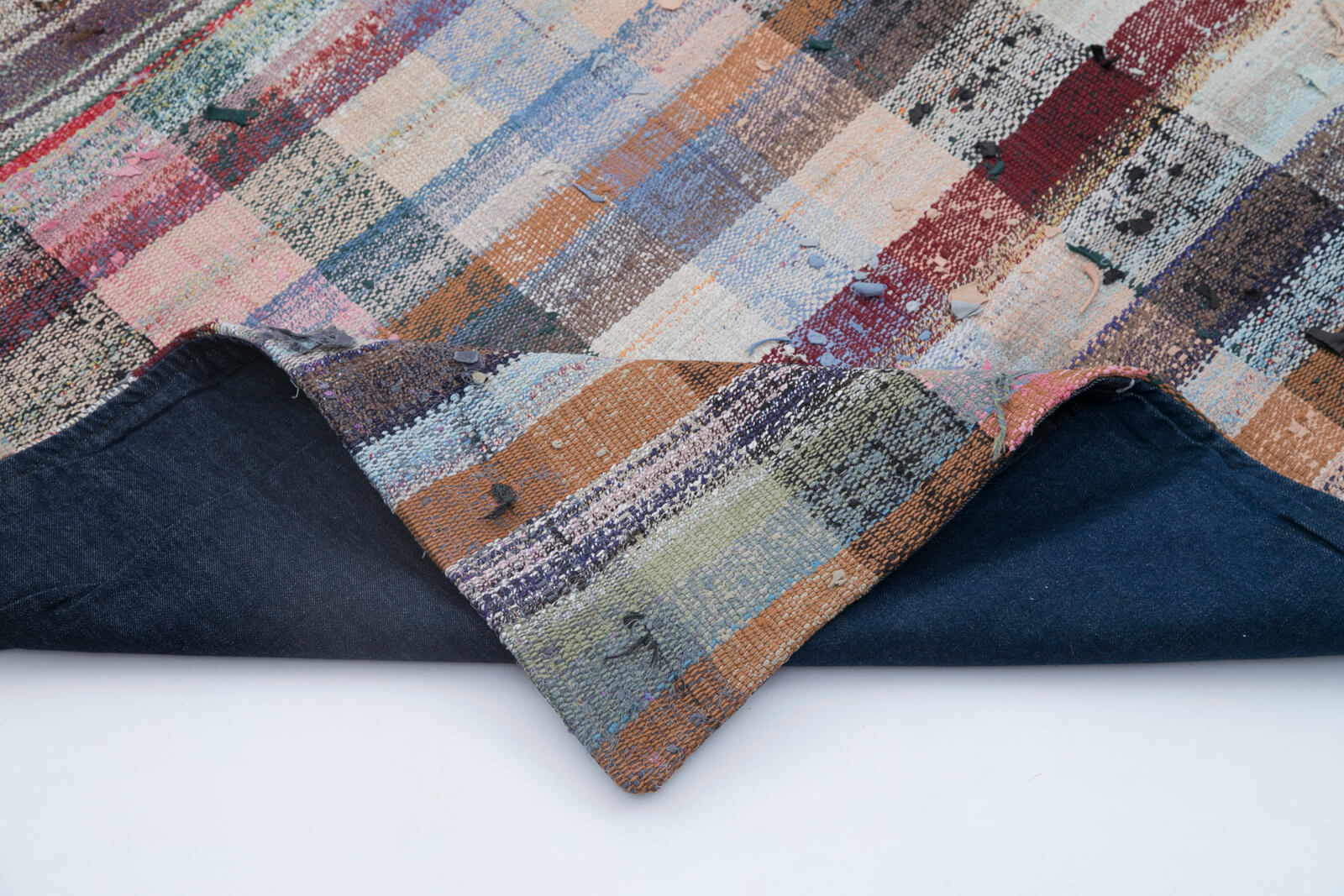 Handmade Patchwork Rug - Grey Cotton Wool Area Rug 5'11'' x 8'11'' | Artisan Woven Carpet