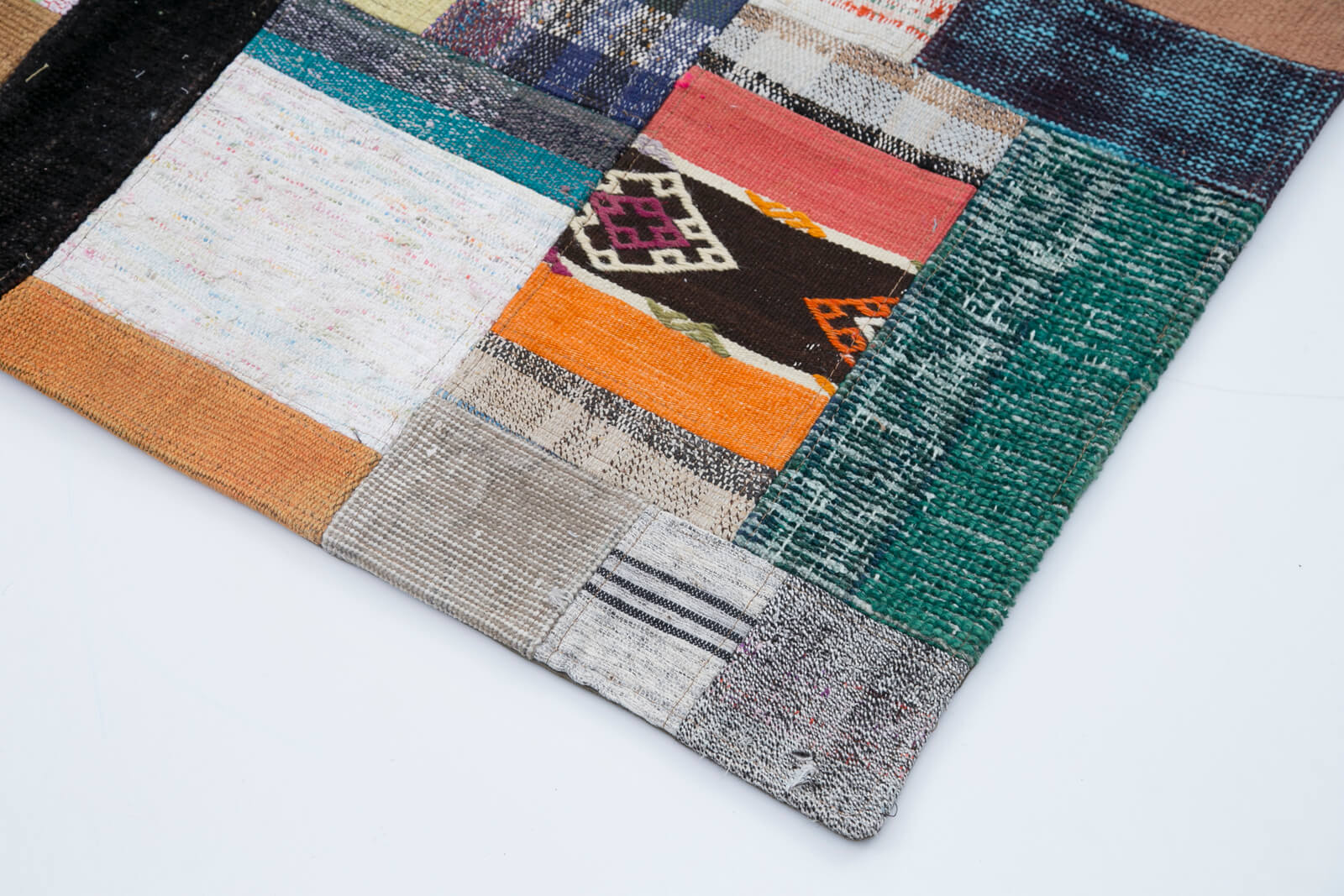 Handmade Patchwork Rug - Kirk Yama Grey Cotton Wool Area Rug 8'1''x9'11''