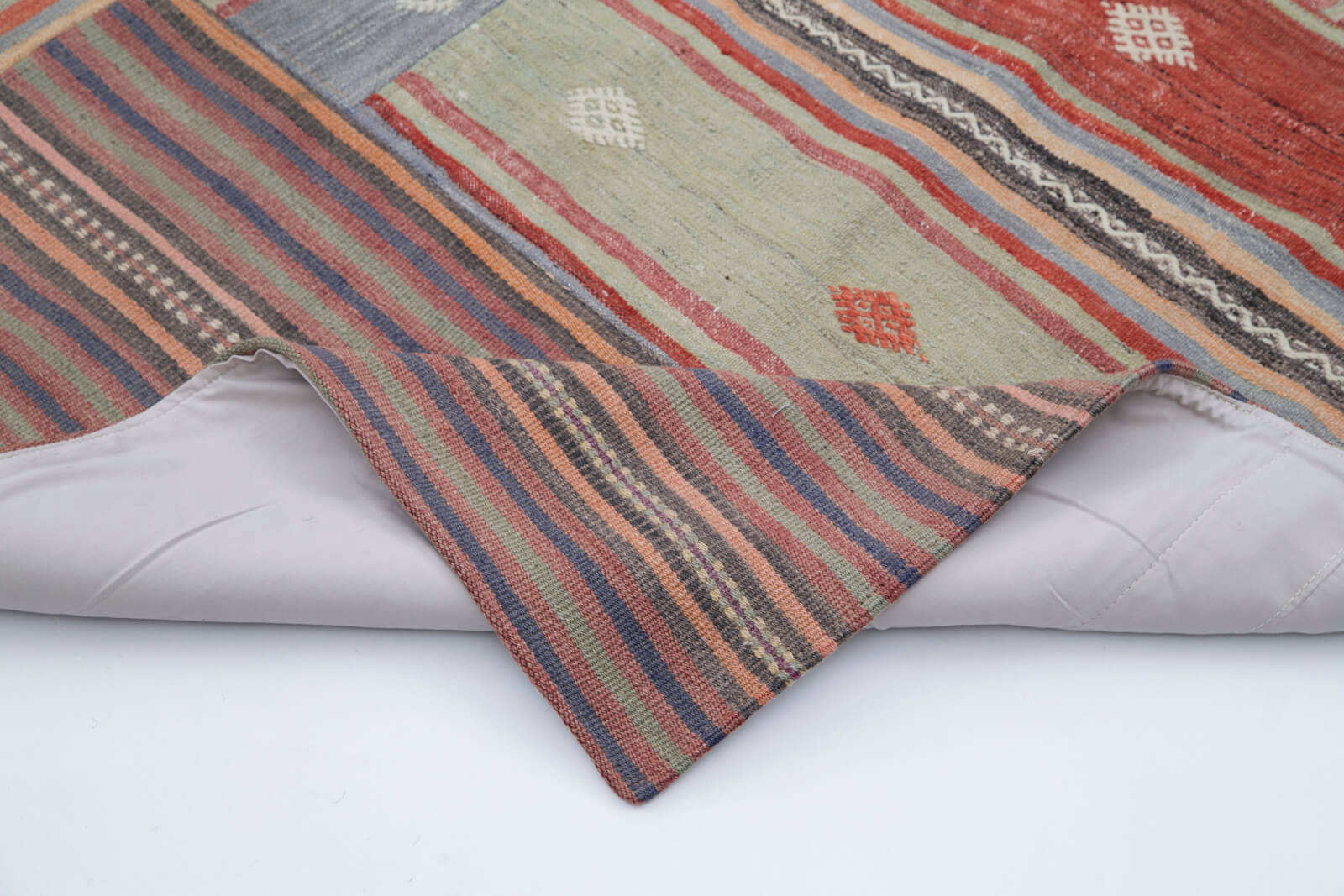 Handmade Patchwork Area Rug – Brown Patchwork Carpet 6'8'' x 9'11'' Cotton Wool Rug
