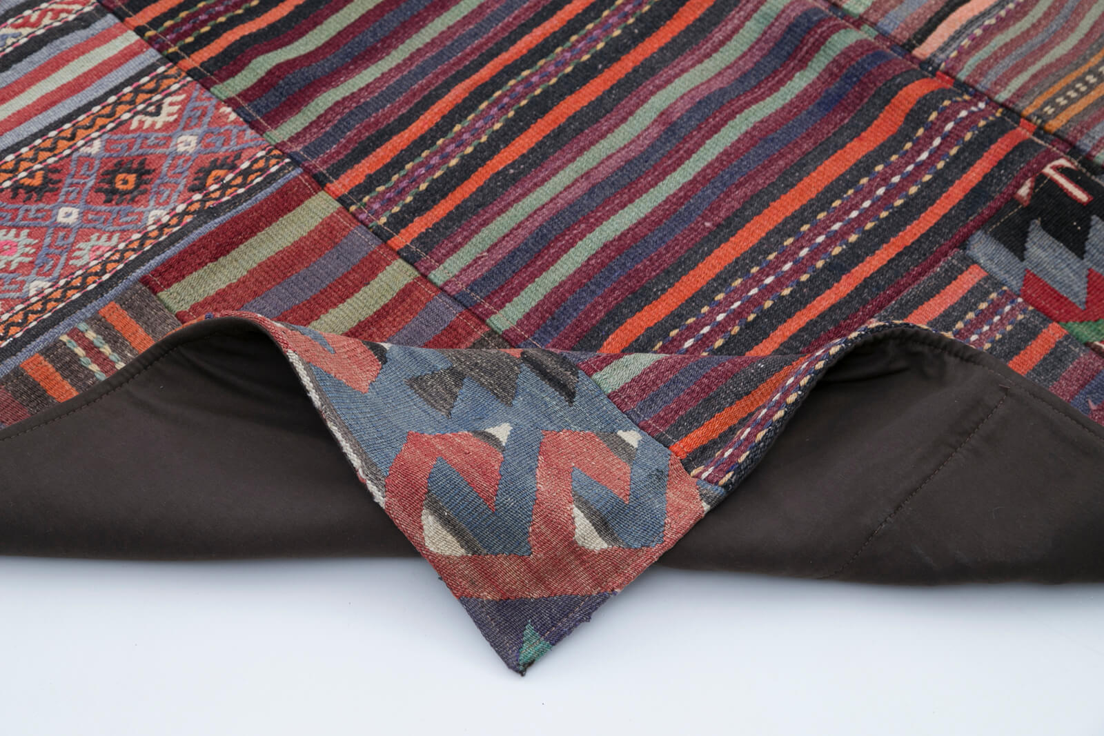 Handmade Patchwork Rug - Purple Cotton Wool Area Rug 6'8''x9'10'' by Agacan