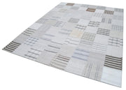 Handmade Wool Area Rug | Vintage Patchwork Rug Cotton Wool 8x10 Feet
