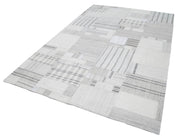 Handmade Area Rug – Beige Patchwork Cotton Wool 6x10 Foot Durable Carpet