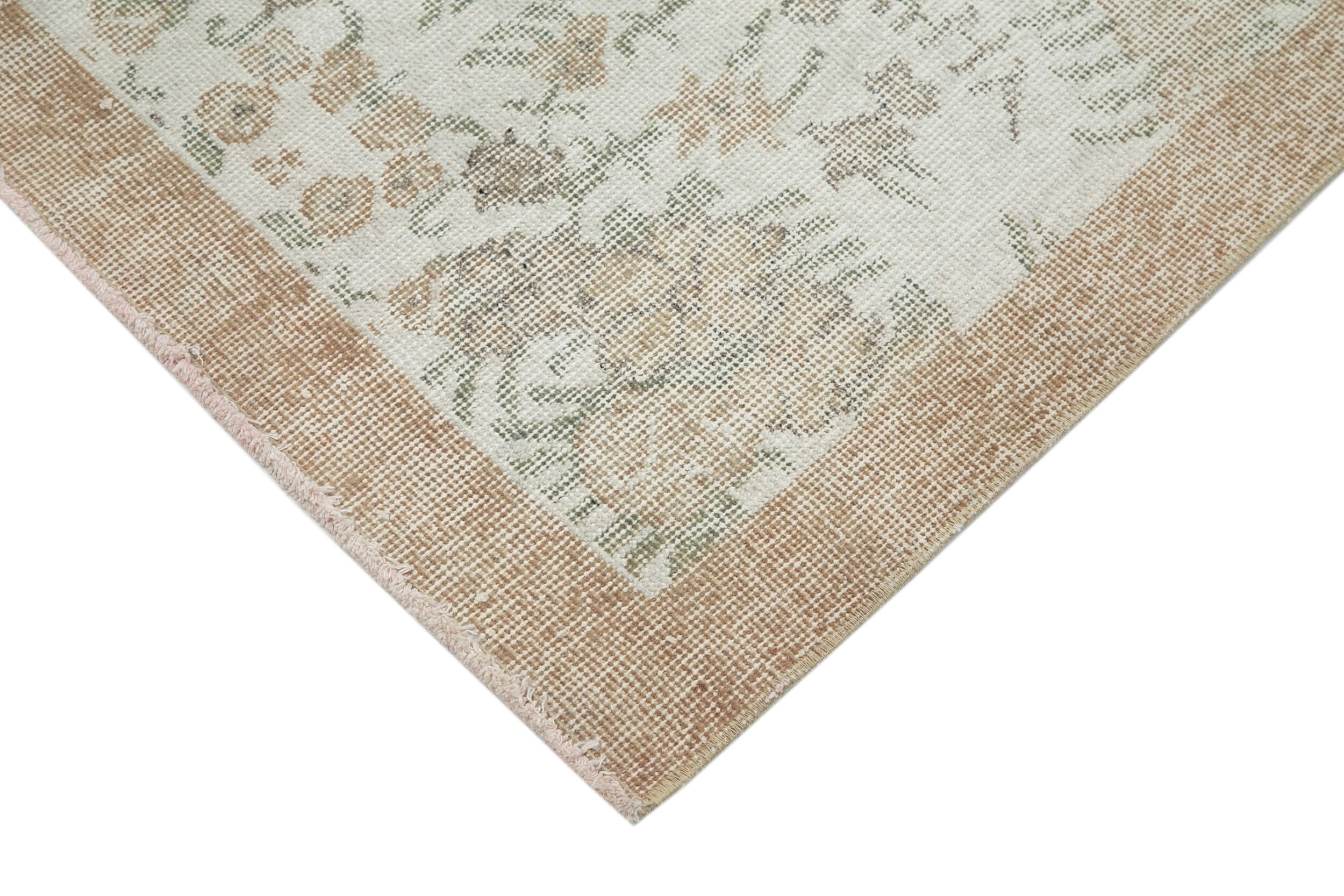 Handmade Wool Area Rug – Vintage Cotton Rug, Beige 5'8''x8'10'' Durable Wool Carpet