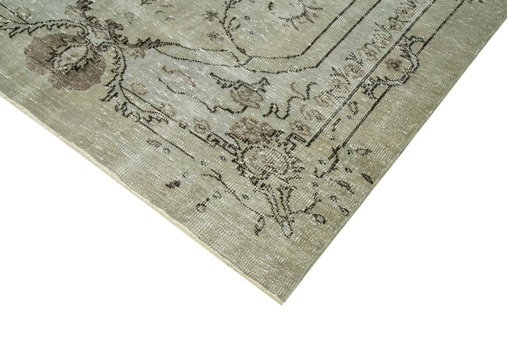 Handmade Vintage Area Rug - Overdyed Wool Rug 6'x9'2'' | Turkish Vintage Carpet