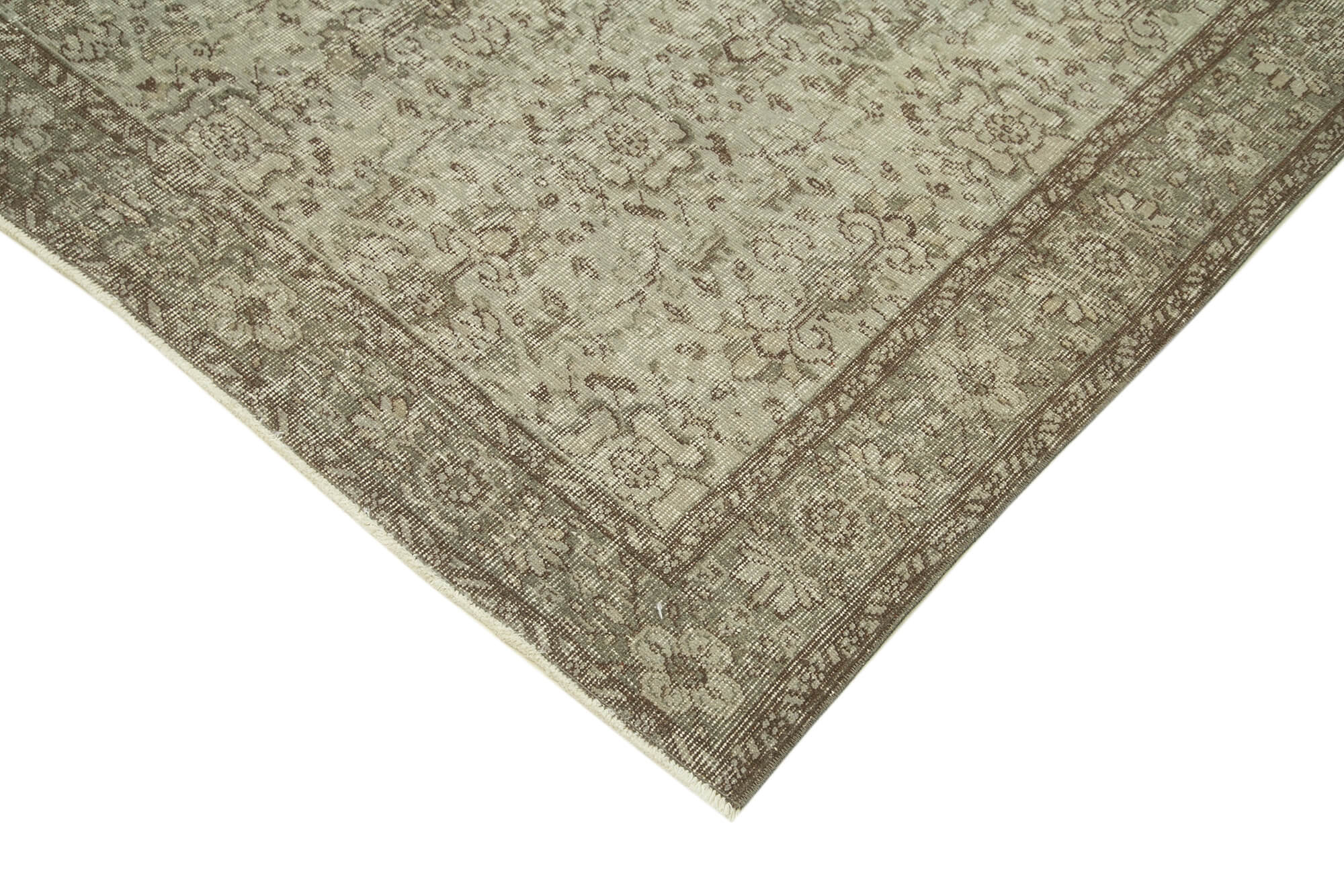 Vintage Wool Area Rug - Overdyed Handmade Cotton Wool Carpet 5'4" x 9'2"