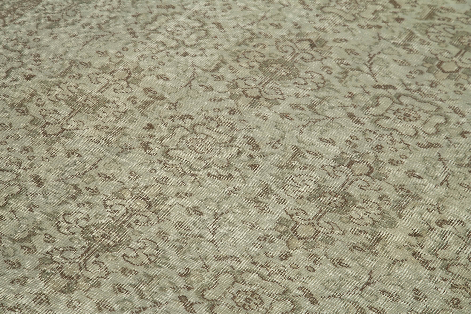 Vintage Wool Area Rug - Overdyed Handmade Cotton Wool Carpet 5'4" x 9'2"