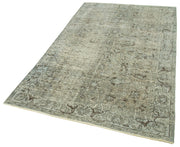 Handmade Vintage Area Rug - Overdyed Wool Rug 4'11''x8'6'' | Turkish Hand Knotted Carpet