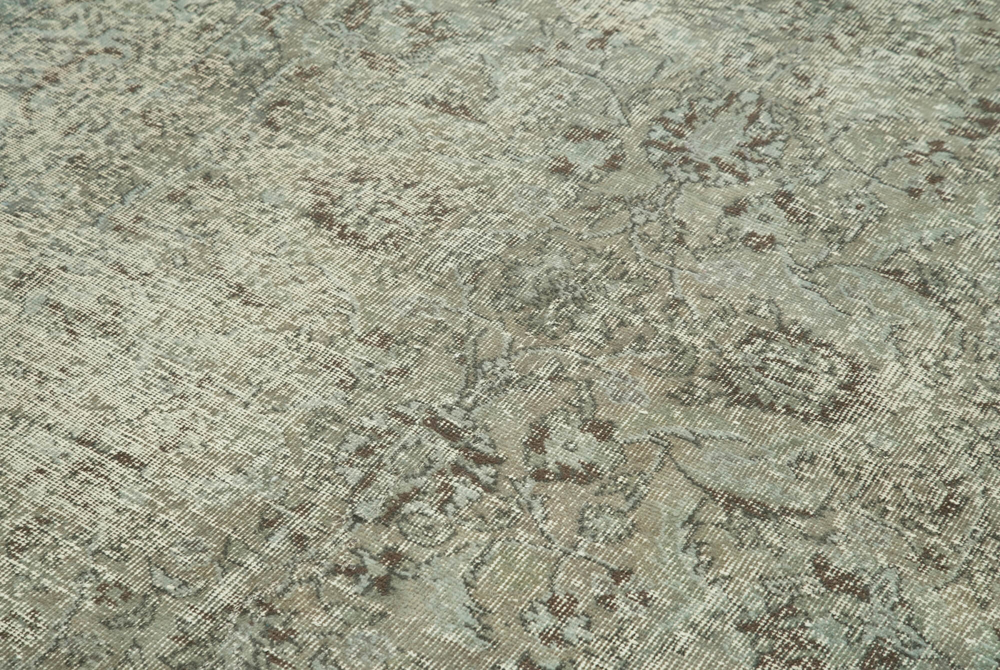 Handmade Vintage Area Rug - Overdyed Wool Rug 4'11''x8'6'' | Turkish Hand Knotted Carpet