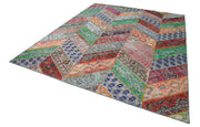 Handmade Patchwork Rug - Kirk Yama Grey Cotton Wool Area Rug 8'2''x10'2''