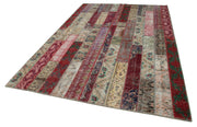 Handmade Patchwork Rug - Kirk Yama Grey Cotton Wool Area Rug 6'8''x10'0''