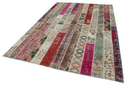 Handmade Patchwork Rug - Kirk Yama Grey Cotton Wool Area Rug 6'8''x10'1''