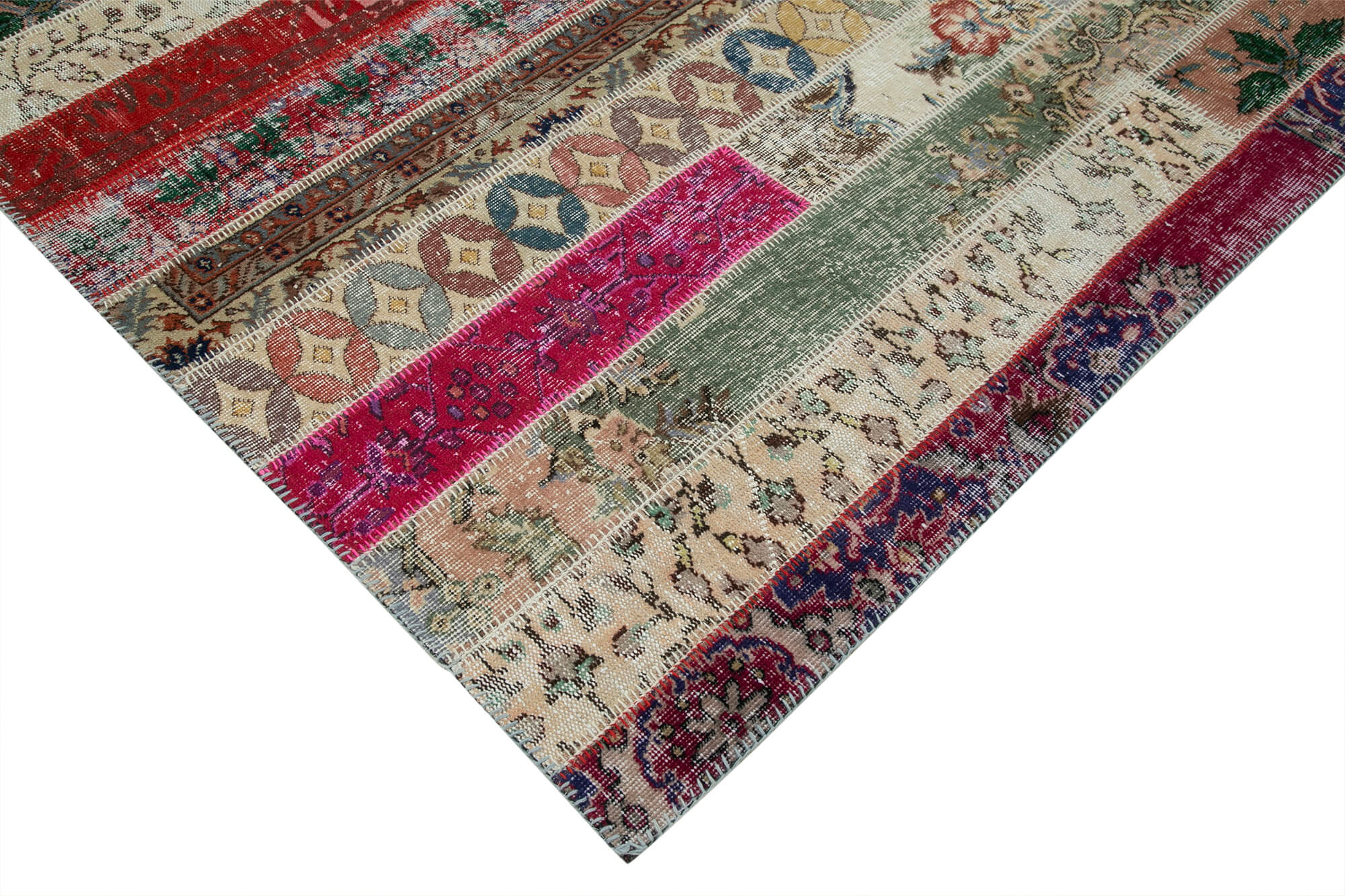 Handmade Patchwork Rug - Kirk Yama Grey Cotton Wool Area Rug 6'8''x10'1''