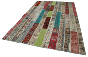 Handmade Patchwork Rug - Kirk Yama Grey Cotton Wool Area Rug 6'8" x 10'1"