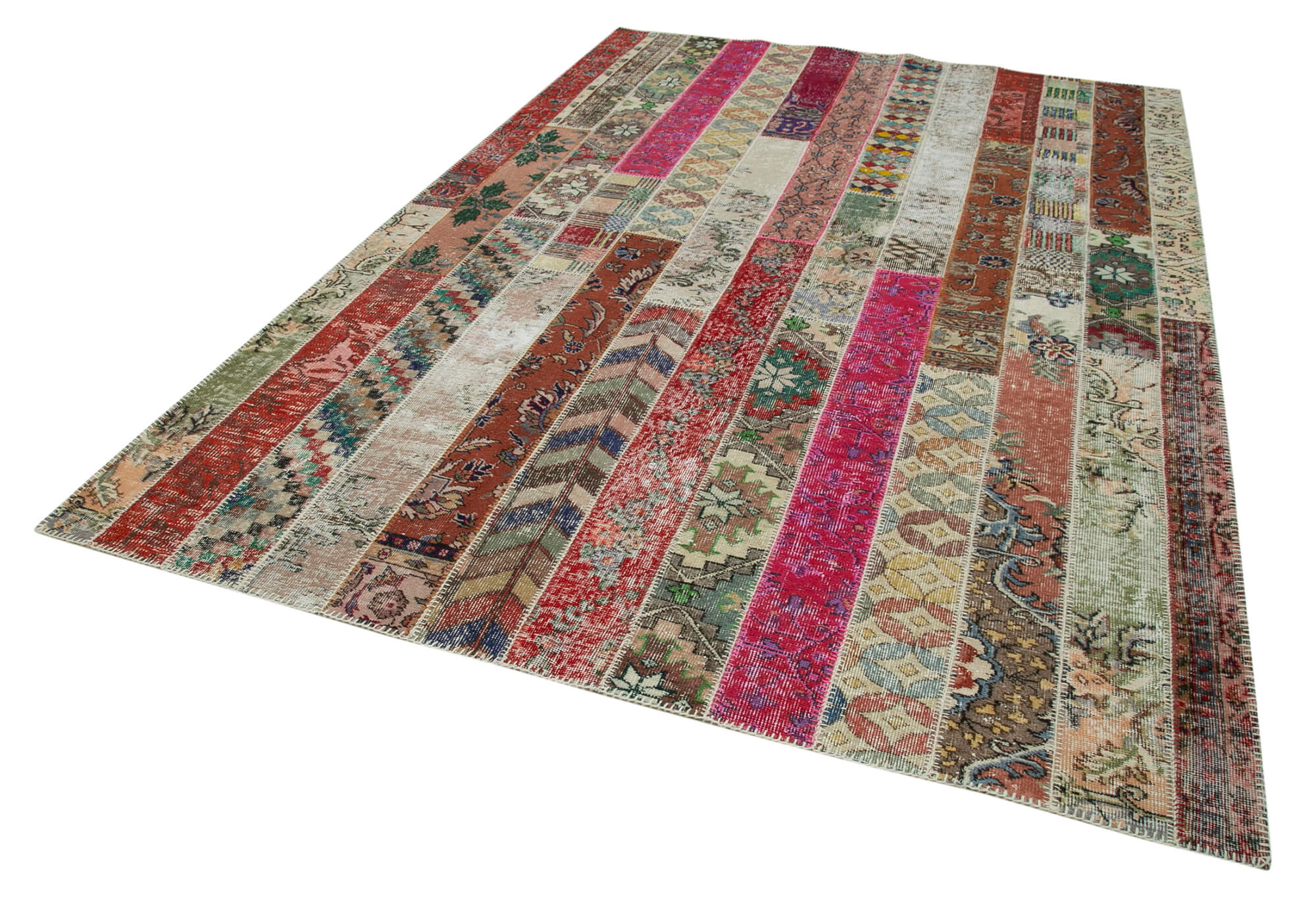 Handmade Patchwork Rug - Kirk Yama Grey Cotton Wool 6x10 Feet Area Carpet