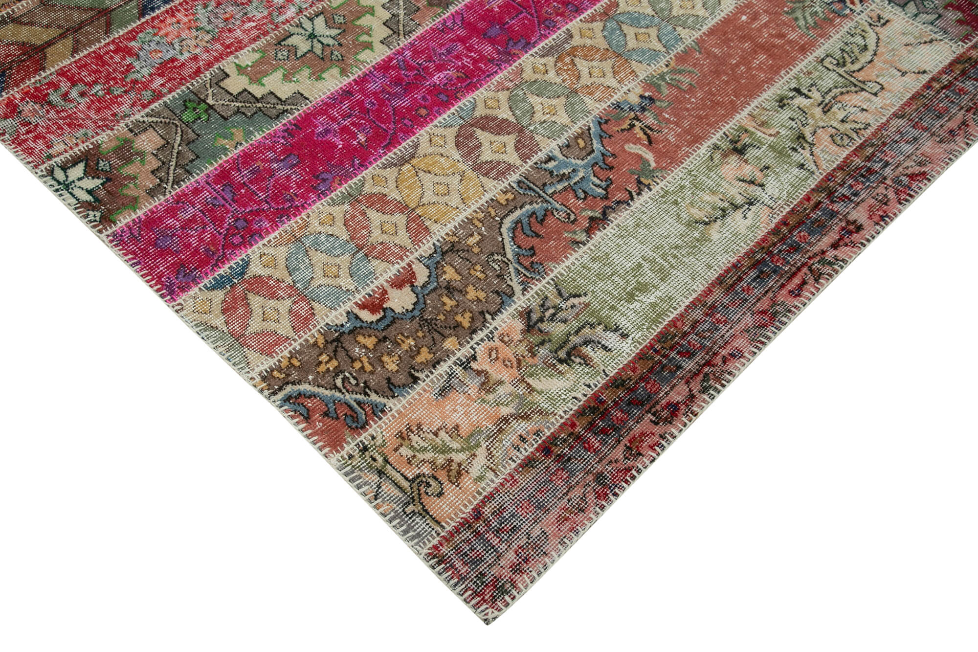 Handmade Patchwork Rug - Kirk Yama Grey Cotton Wool 6x10 Feet Area Carpet