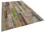 Handmade Patchwork Rug – Kirk Yama Grey Cotton Wool Soft Durable Carpet 6'7''x9'10''
