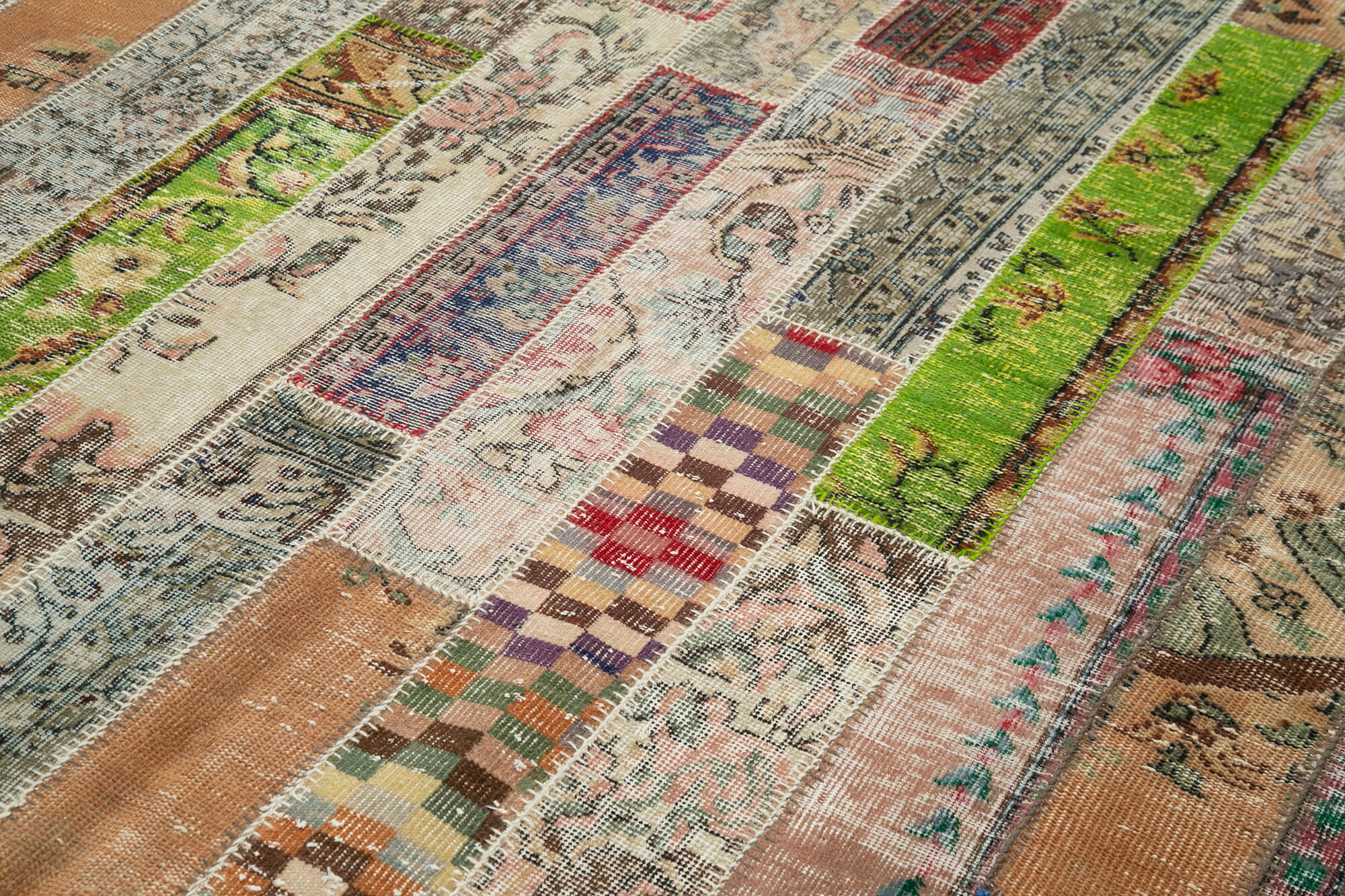 Handmade Patchwork Rug – Kirk Yama Grey Cotton Wool Soft Durable Carpet 6'7''x9'10''