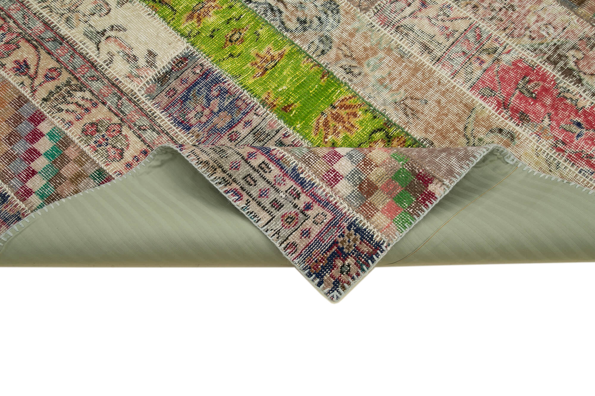 Handmade Patchwork Rug - Kirk Yama Grey Cotton Wool Area Rug 6'7''x9'11''