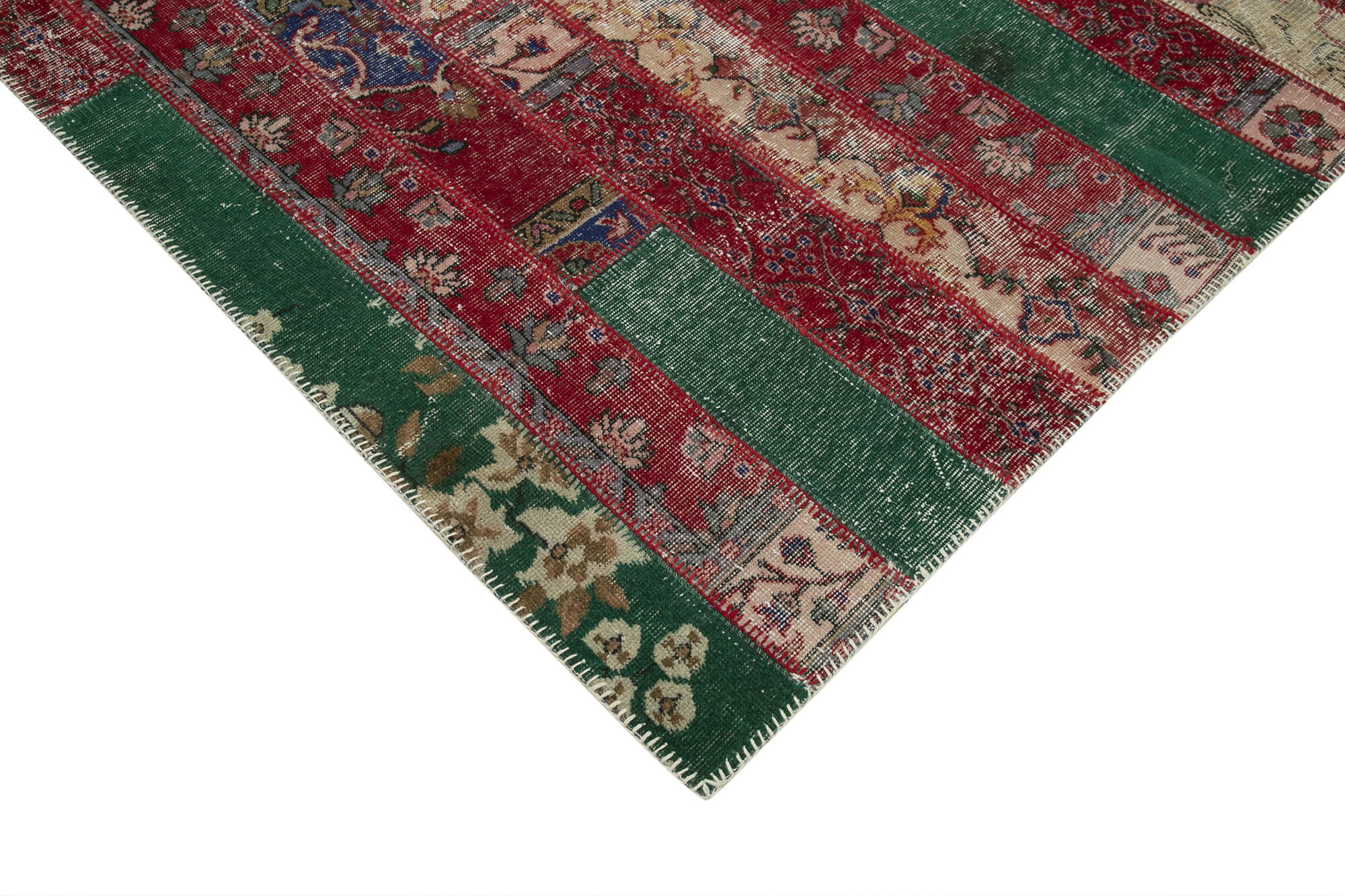 Handmade Patchwork Rug - Kirk Yama Grey Cotton Wool Area Rug 6'7''x9'11''