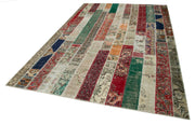 Handmade Patchwork Rug – Kirk Yama Grey Cotton Wool Blend Area Rug 6'7''x9'11''