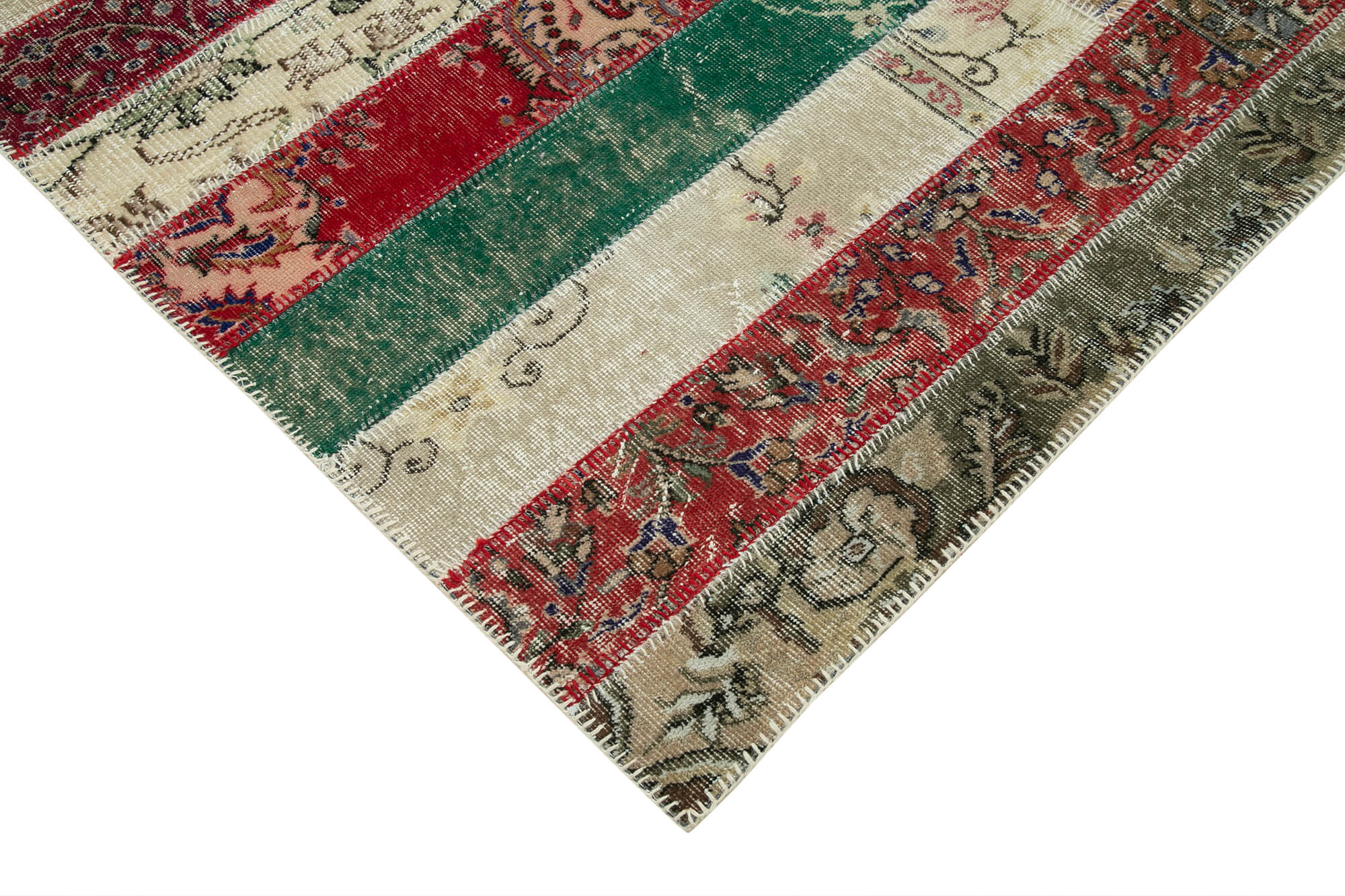 Handmade Patchwork Rug – Kirk Yama Grey Cotton Wool Blend Area Rug 6'7''x9'11''