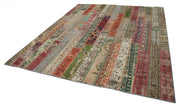 Kirk Yama Grey Patchwork Cotton Wool Handmade Area Rug 8'0'' x 10'0''