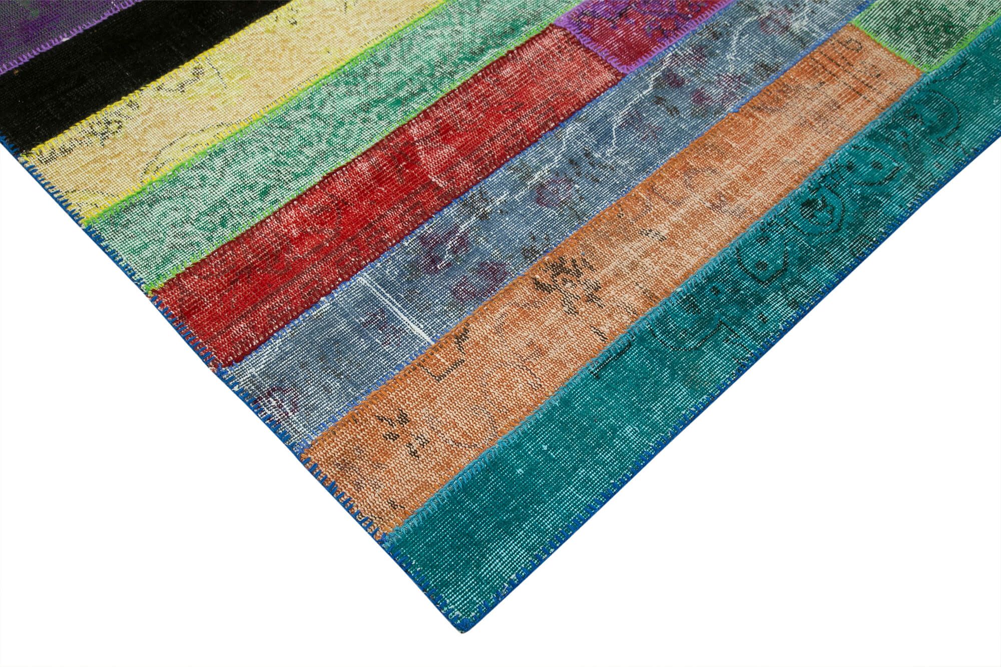 Handmade Patchwork Rug – Grey Area Rug 8'1'' x 9'8'' | Cotton Wool Durable Carpet
