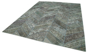 Handmade Patchwork Rug - Kirk Yama Grey Cotton Wool Carpet 8'2''x10'1''