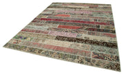 Handmade Wool Area Rug – Kirk Yama Grey Patchwork Cotton Wool Rug 8'x10'