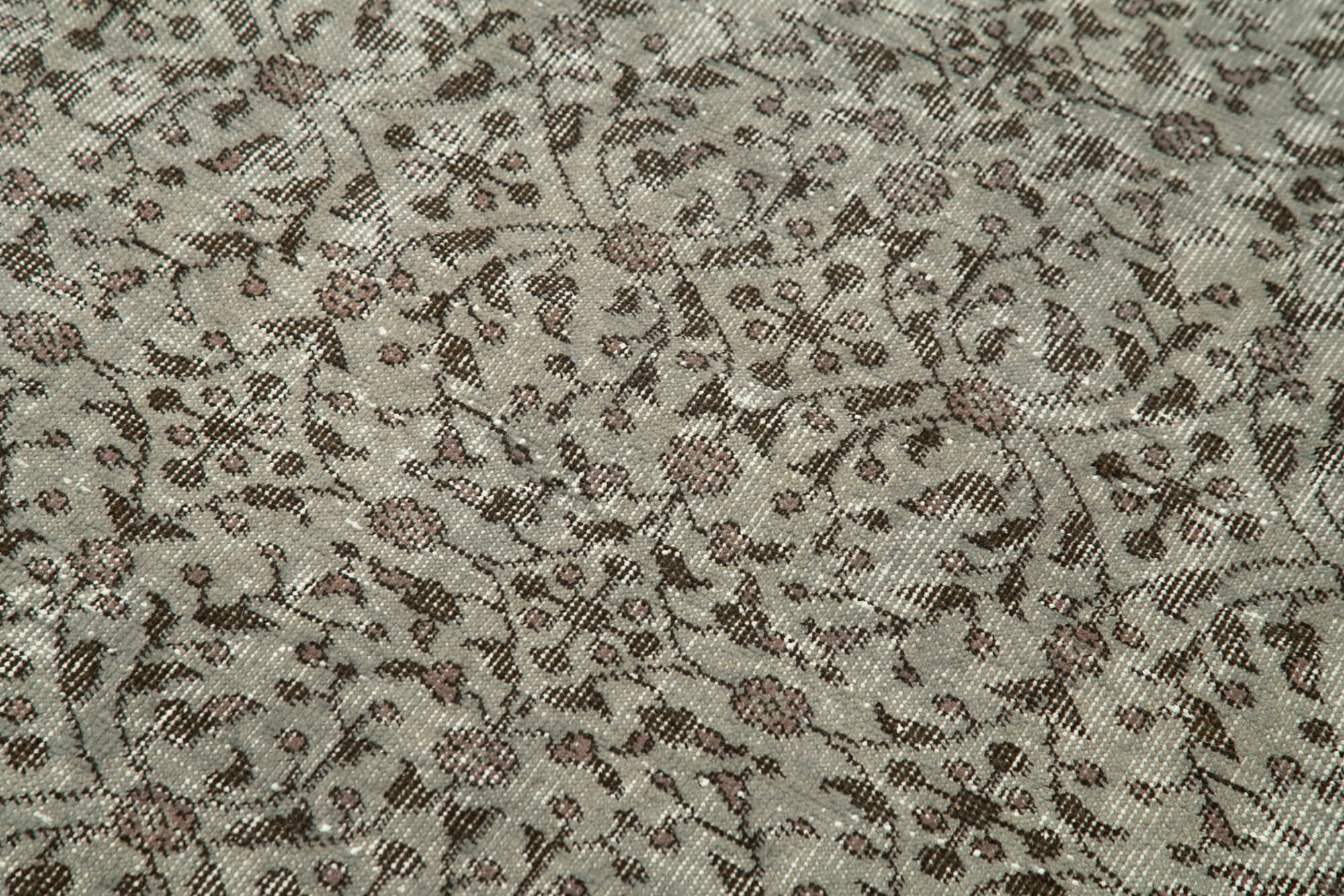 Handmade Vintage Area Rug – Overdyed Wool Rug | Turkish Hand Knotted Grey Carpet 3'2''x5'11''