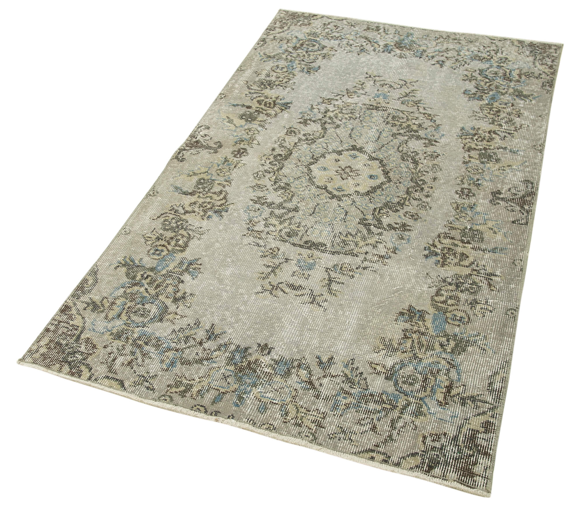 Handmade Vintage Area Rug – Overdyed Wool Rug, Turkish Hand Woven Carpet 3'3''x5'10''
