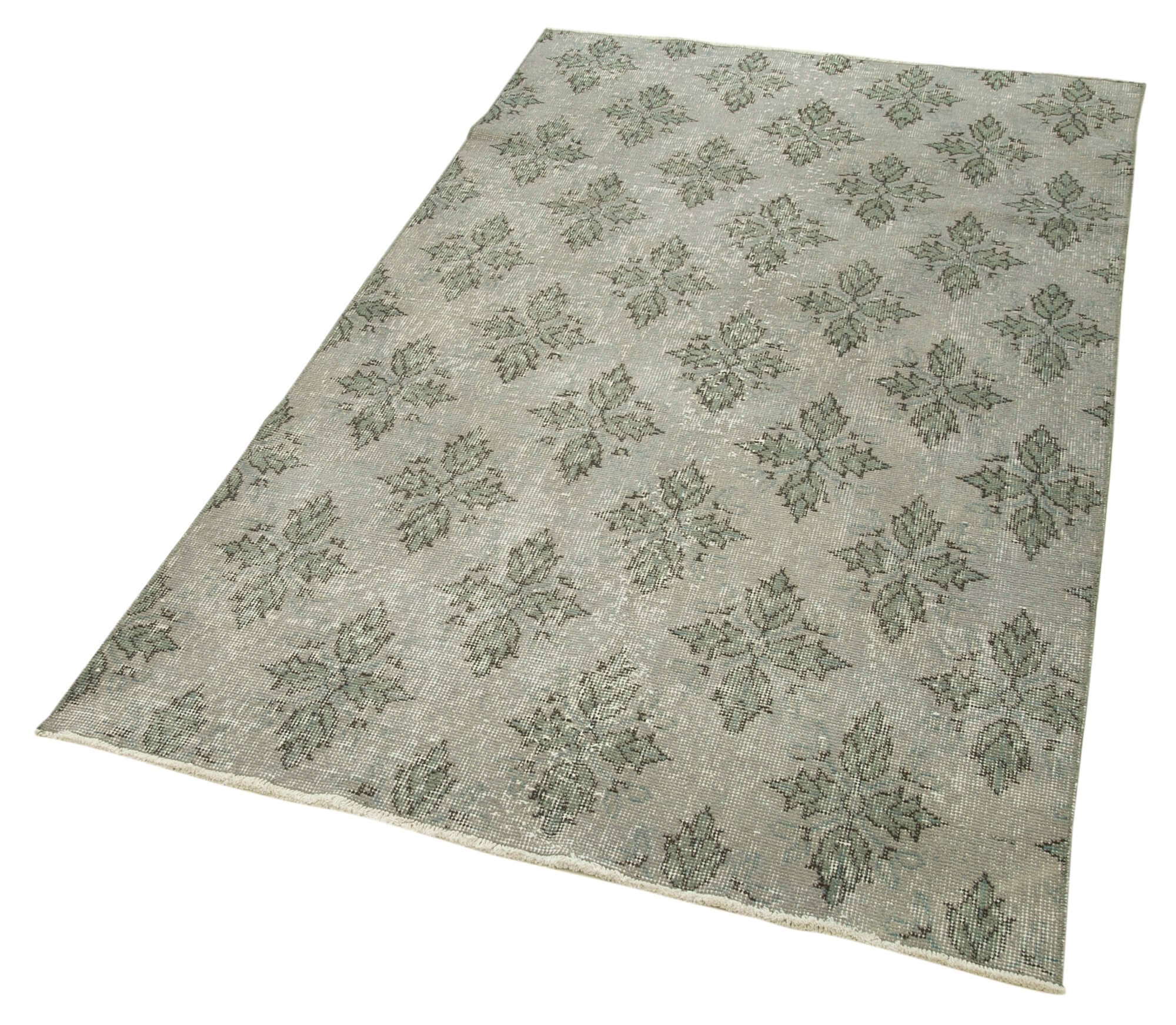 Handmade Vintage Area Rug – Overdyed Vintage Rug, Durable Wool Carpet 3'7''x6'3''