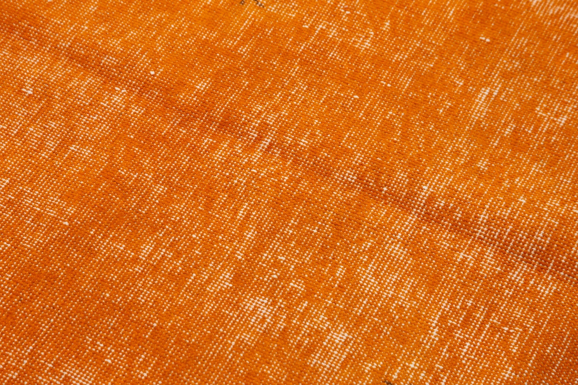 Vintage Handmade Area Rug - Overdyed Orange Turkish Wool Cotton Carpet 2'9"x5'4"
