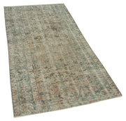 Vintage Wool Area Rug – Handmade Turkish Overdyed Grey Rug 2'11'' x 5'9''