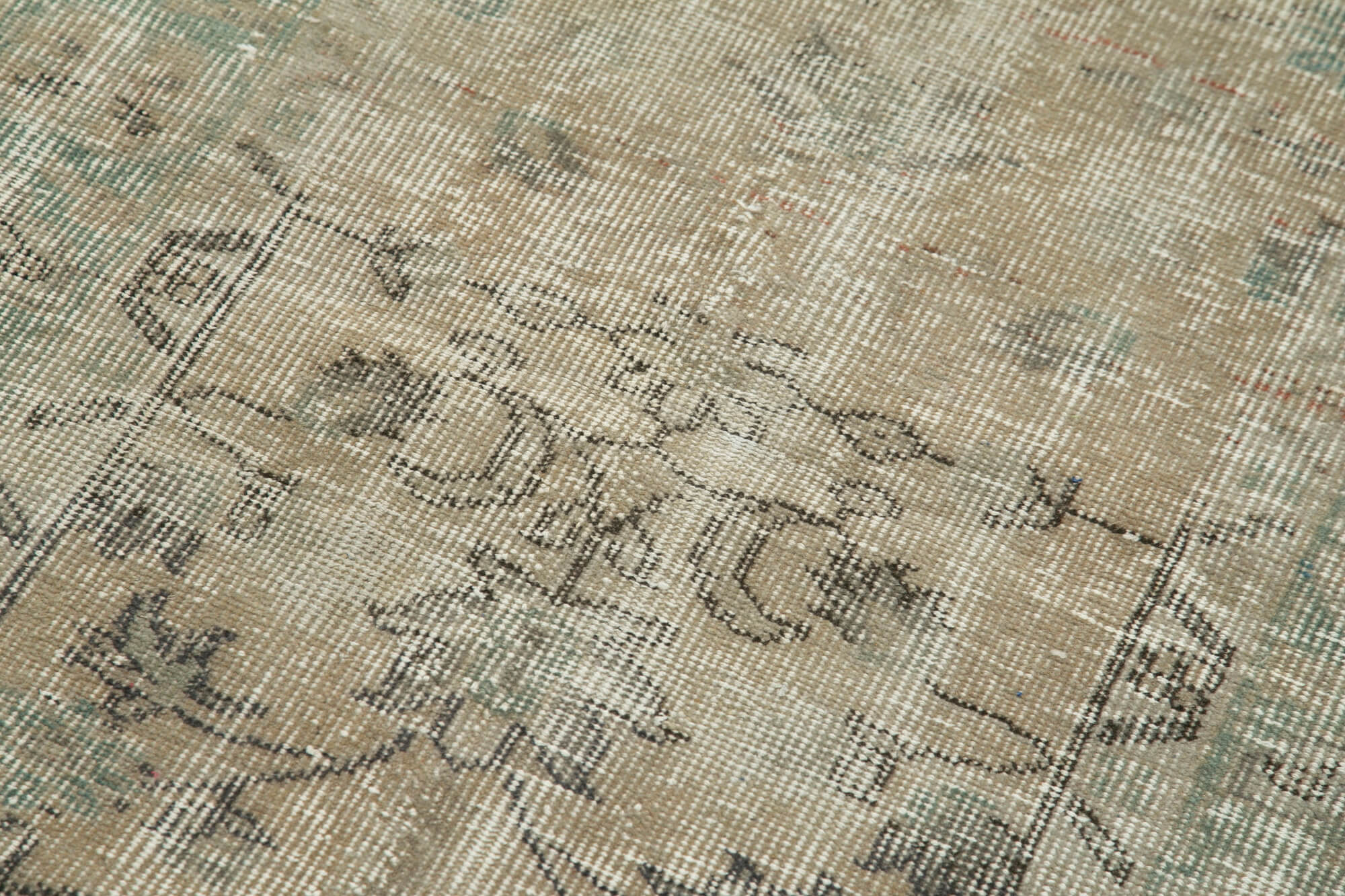 Vintage Wool Area Rug – Handmade Turkish Overdyed Grey Rug 2'11'' x 5'9''