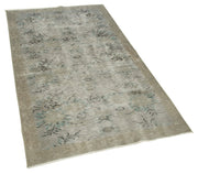 Handmade Vintage Area Rug – Overdyed Wool Rug | Turkish Cotton Wool Carpet 3'6''x6'1''