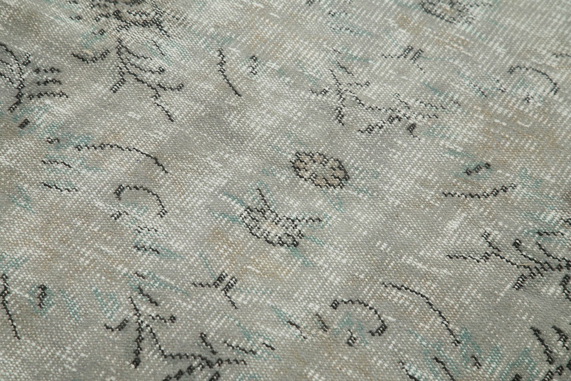 Handmade Vintage Area Rug – Overdyed Wool Rug | Turkish Cotton Wool Carpet 3'6''x6'1''