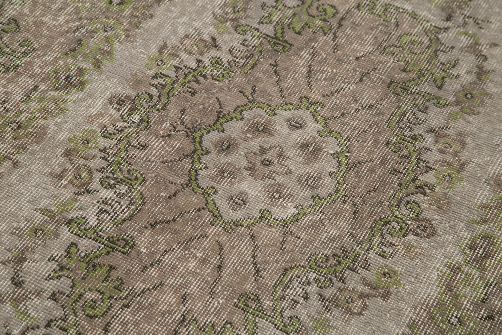 Handmade Vintage Area Rug – Overdyed Wool Rug Brown 3'8'' x 6'7'' Classic Living Room