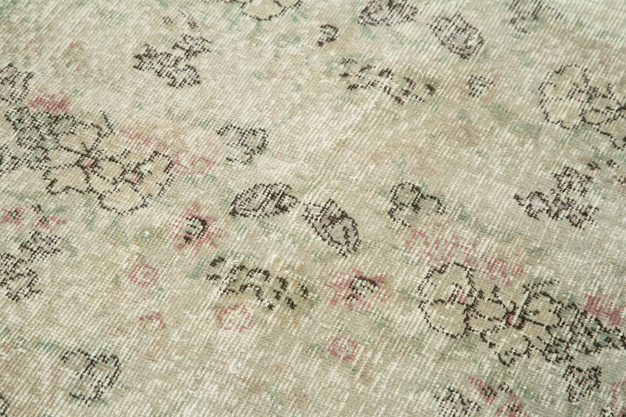 Handmade Area Rug – Overdyed Vintage Carpet 3'1'' x 6'3'' Wool Cotton Blend