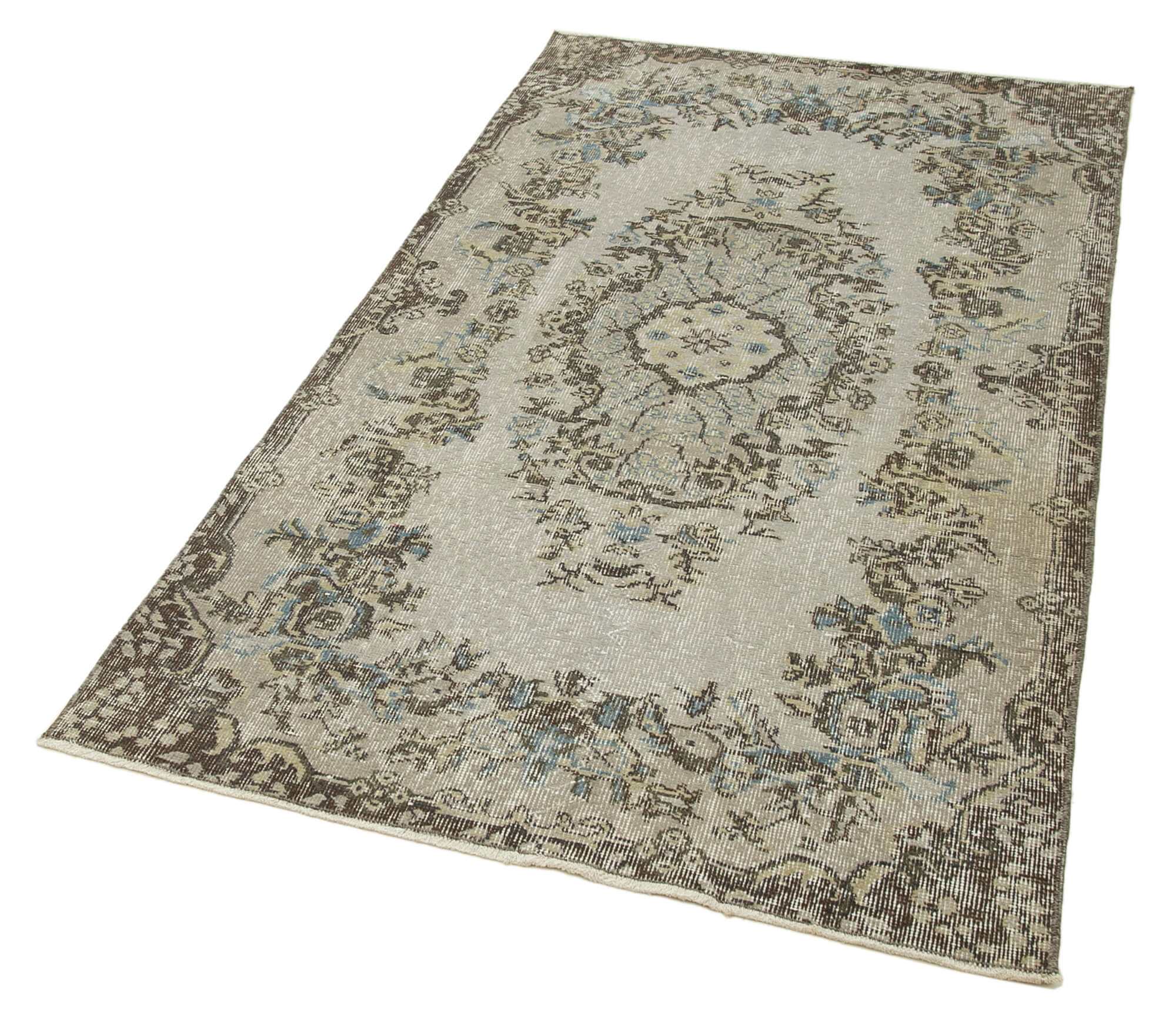 Handmade Vintage Area Rug - Overdyed Wool Rug | Turkish Vintage Carpet 3'5''x6'4''