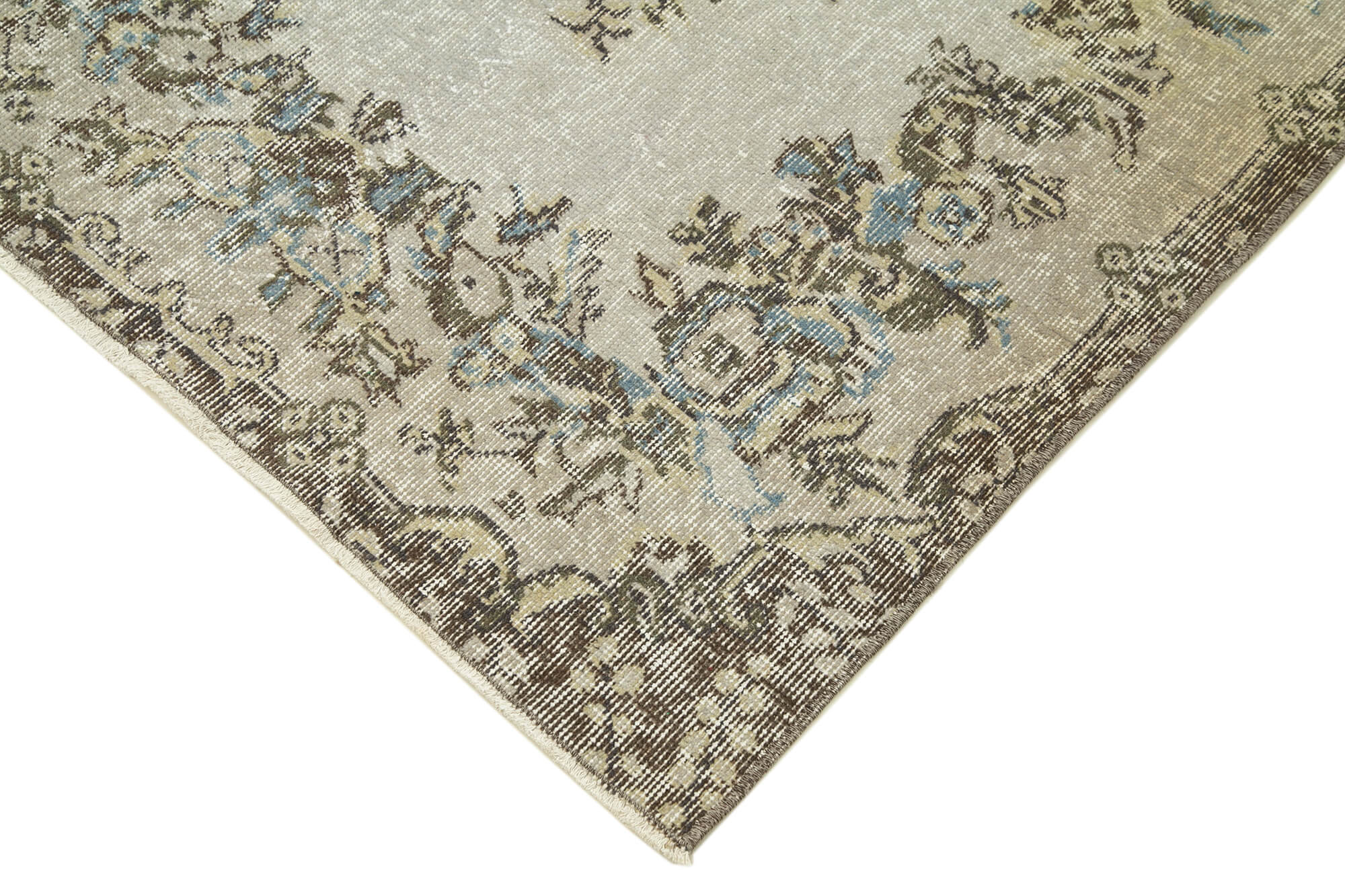 Handmade Vintage Area Rug - Overdyed Wool Rug | Turkish Vintage Carpet 3'5''x6'4''