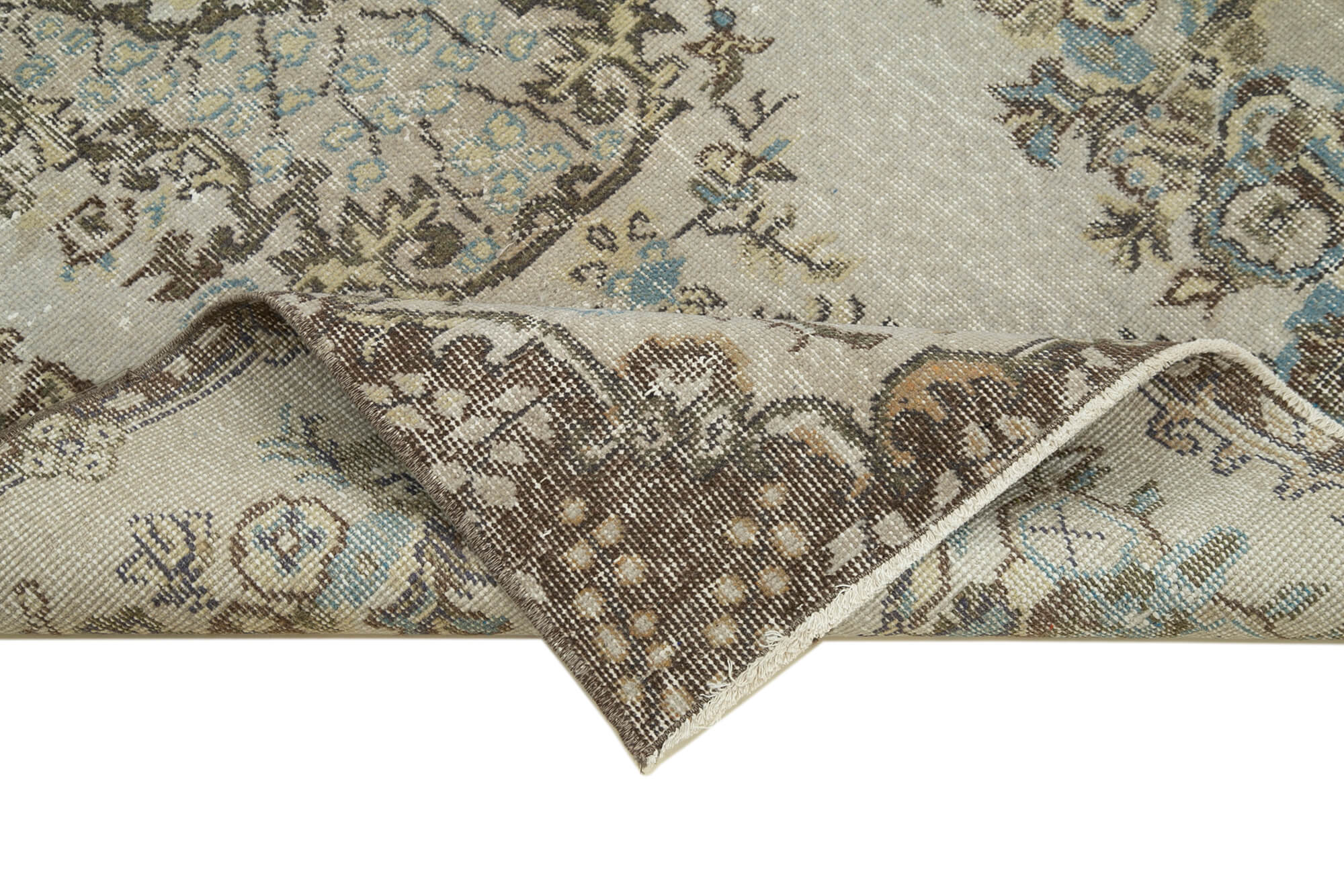 Handmade Vintage Area Rug - Overdyed Wool Rug | Turkish Vintage Carpet 3'5''x6'4''