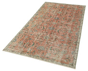 Vintage Overdyed Rug - Handmade Turkish Cotton Wool Area Rug 3x7 Feet