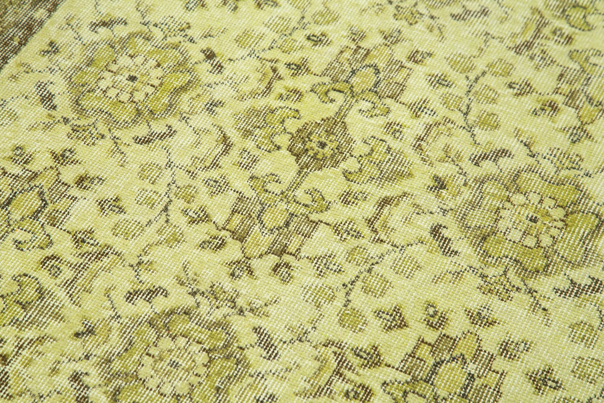 Vintage Handmade Area Rug - Overdyed Cotton Wool Carpet 3'10''x6'8'' | Turkish Hand Knotted