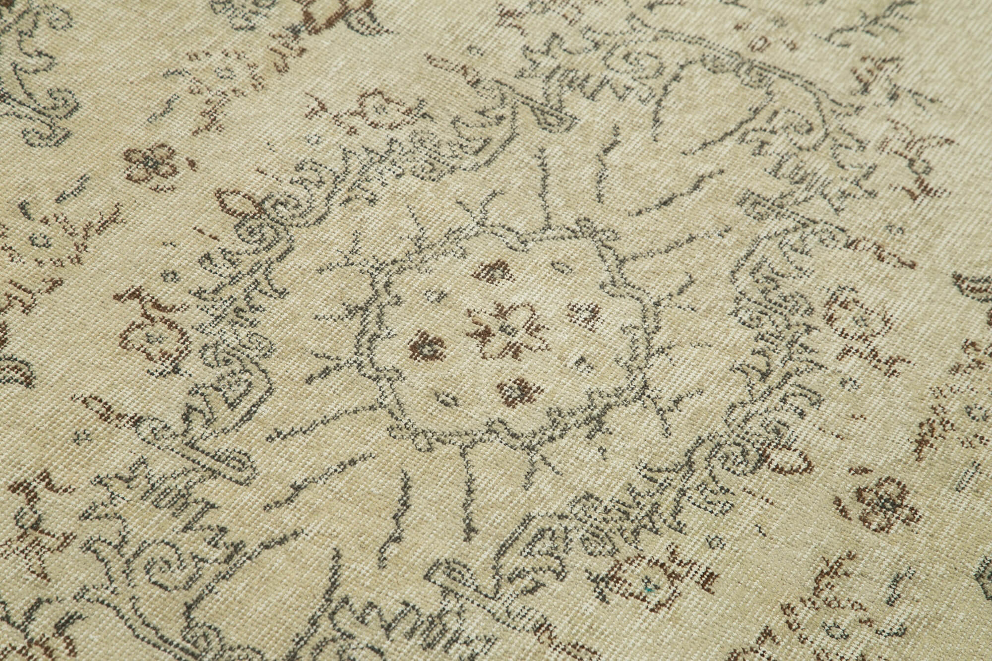 Handmade Vintage Area Rug – Overdyed Wool Rug | Cotton Wool Carpet 3'9''x6'7''