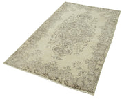 Handmade Vintage Area Rug – Overdyed Wool Rug | Cotton Wool Carpet 3'9''x6'7''