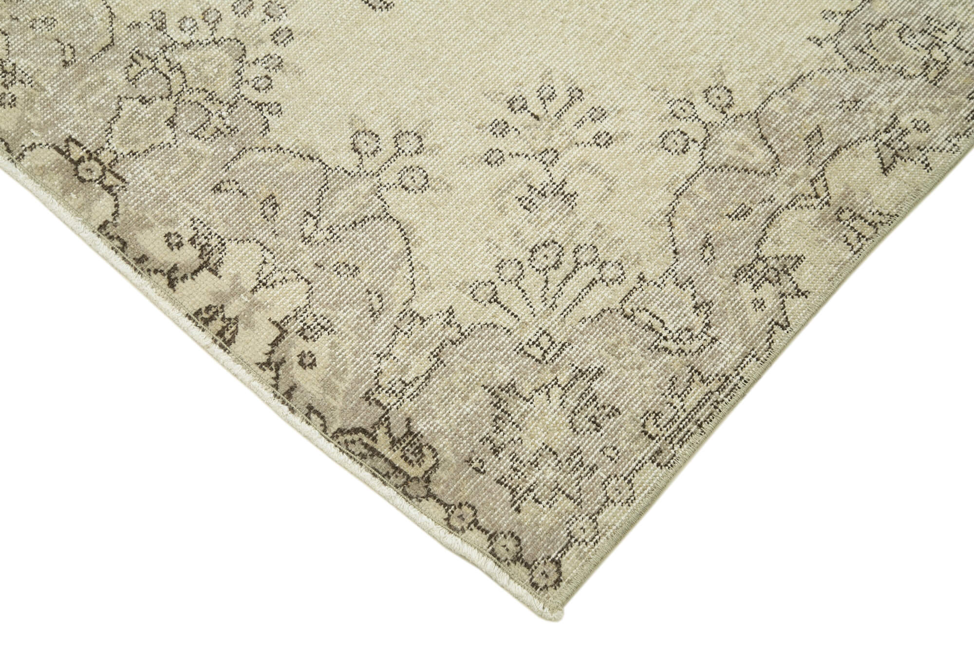 Handmade Vintage Area Rug – Overdyed Wool Rug | Cotton Wool Carpet 3'9''x6'7''